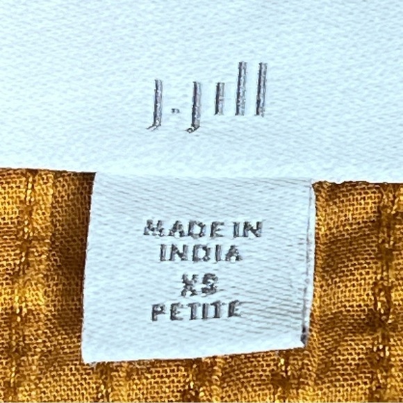 J.JILL Yellow Mustard Tunic Boho Long Sleeve Peasant Blouse Top Size XS Petite - Picture 15 of 16